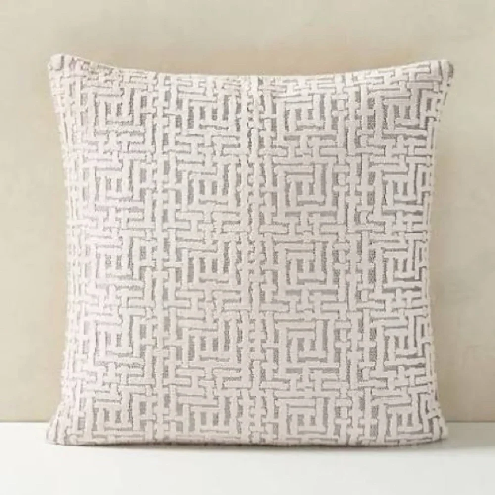 MUST GO! 2 Allover Crosshatch Jacquard Velvet Pillow Cover, 24